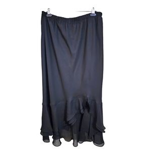 NWT Roaman's black fit and flare skirt size 20W